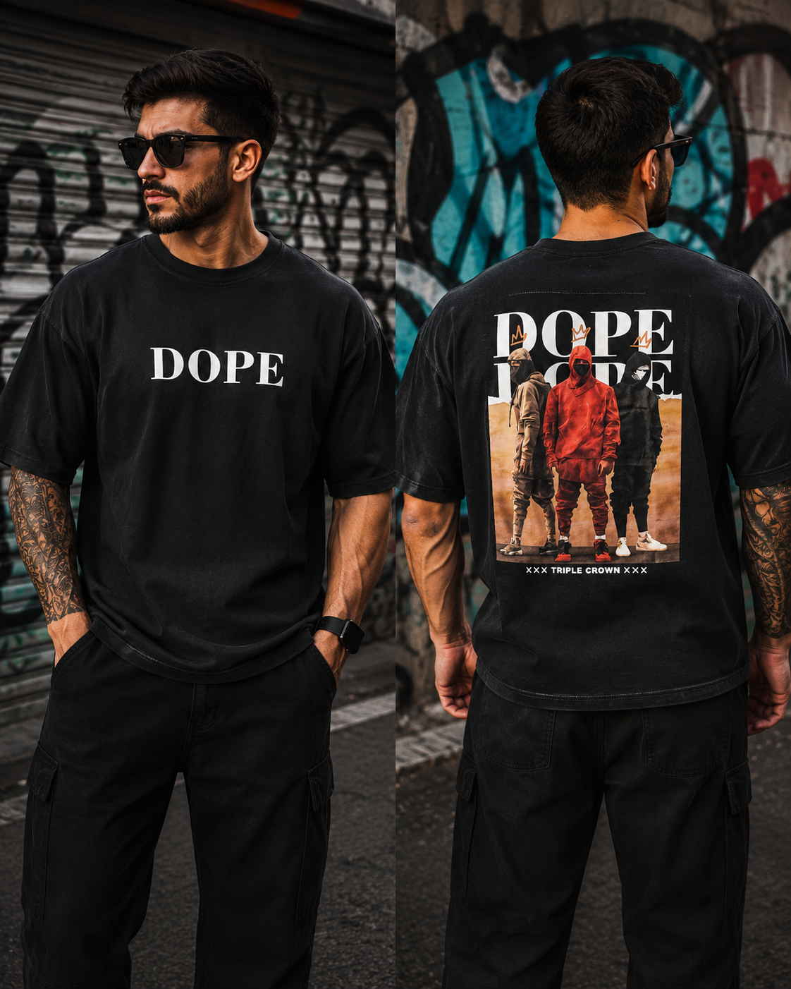 تیشرت مچینست طرح dope (رنگبندی دارد)